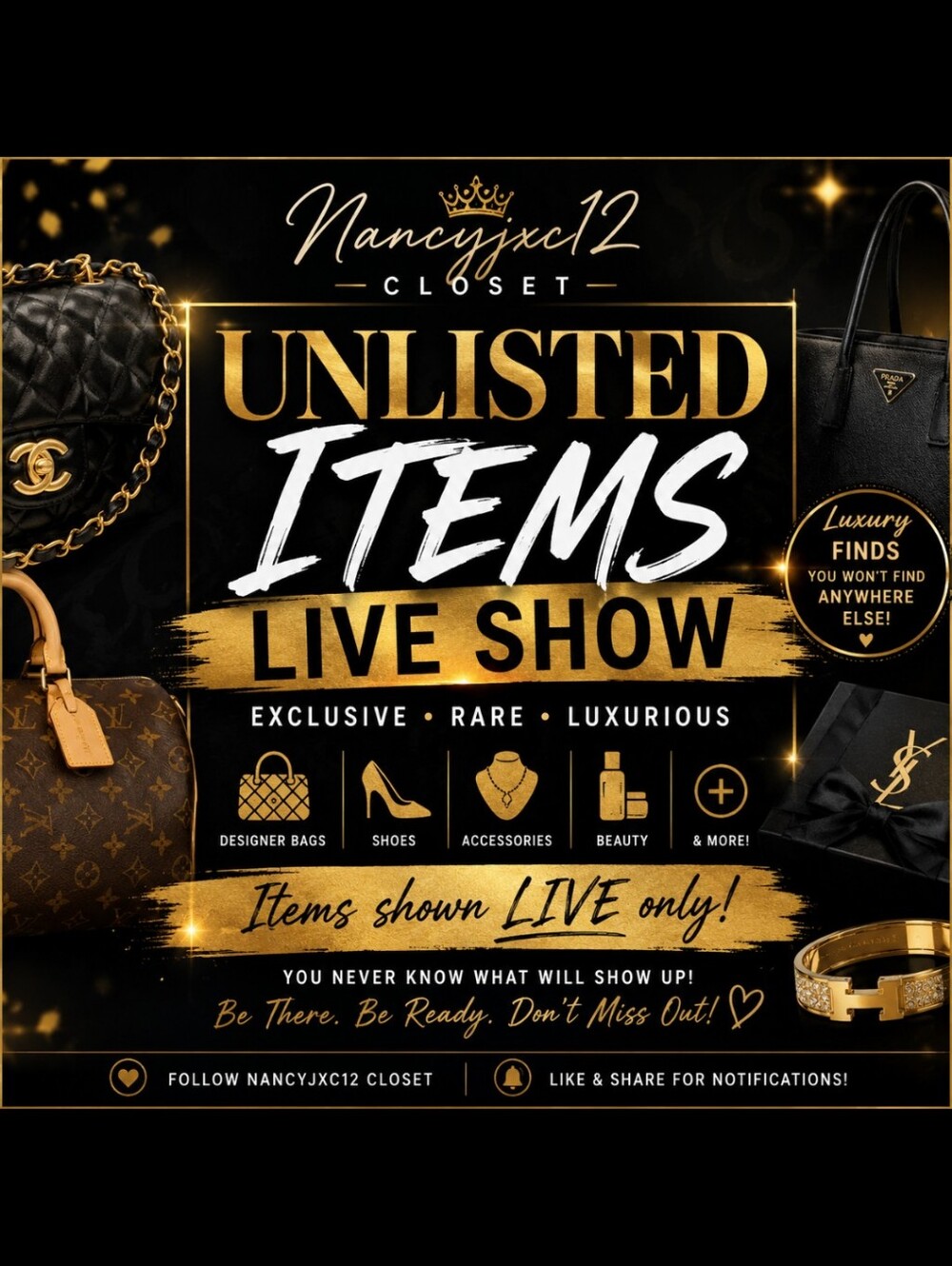 QUICK LIST - UNLISTED, DISCLOSE ON LIVE